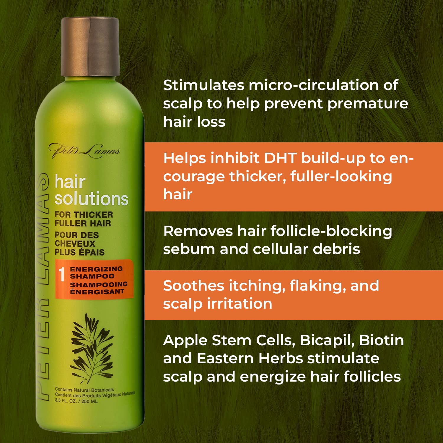 Peter Lamas Biotin Shampoo for Men & Women — DHT Blocker, Thicker, Fuller Hair