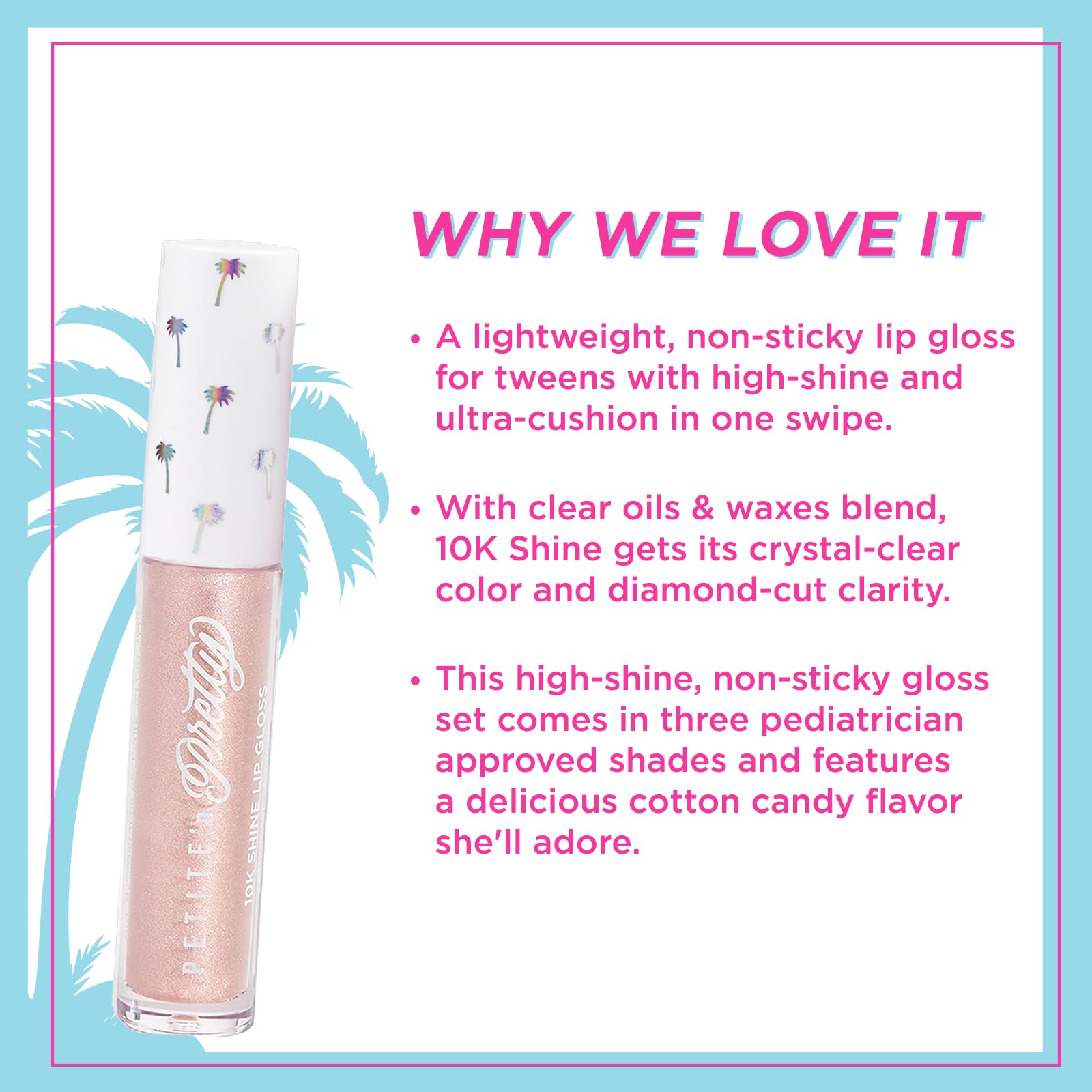 Petite N Pretty Best in Bling Lip Gloss Set – 10K Shine Trio for Kids, Tweens & Teens | Non-Toxic & Gift-Ready