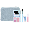 Petite 'N Pretty Sparkle Storm Gift Set for Kids, Tweens & Teens – Palette, Brushes, Lip Gloss & Glitter in Blue Sherpa Bag
