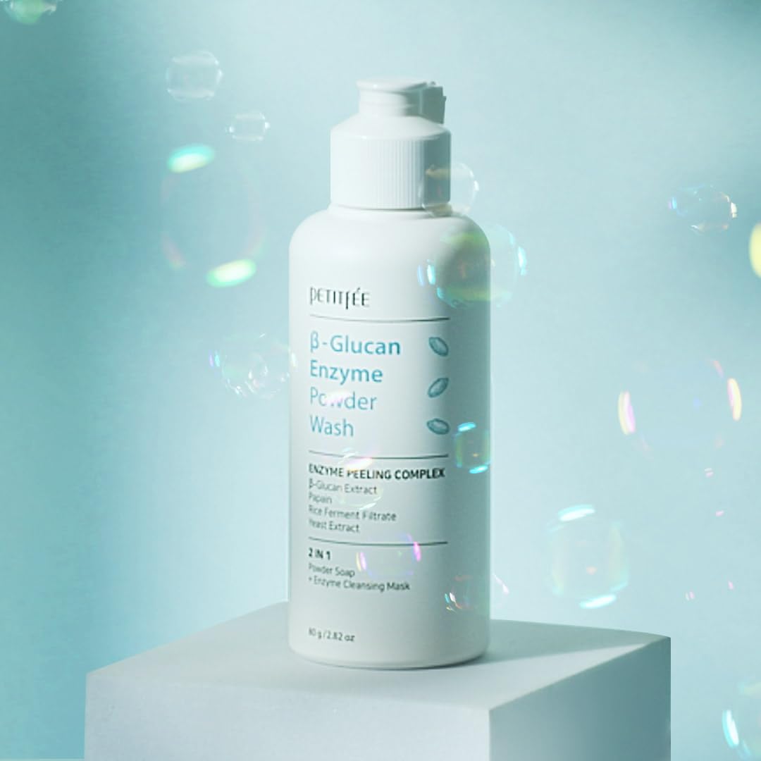 Petitfee B-Glucan Enzyme Wash - Gentle Powder Cleanser with Papain & Rice Ferment