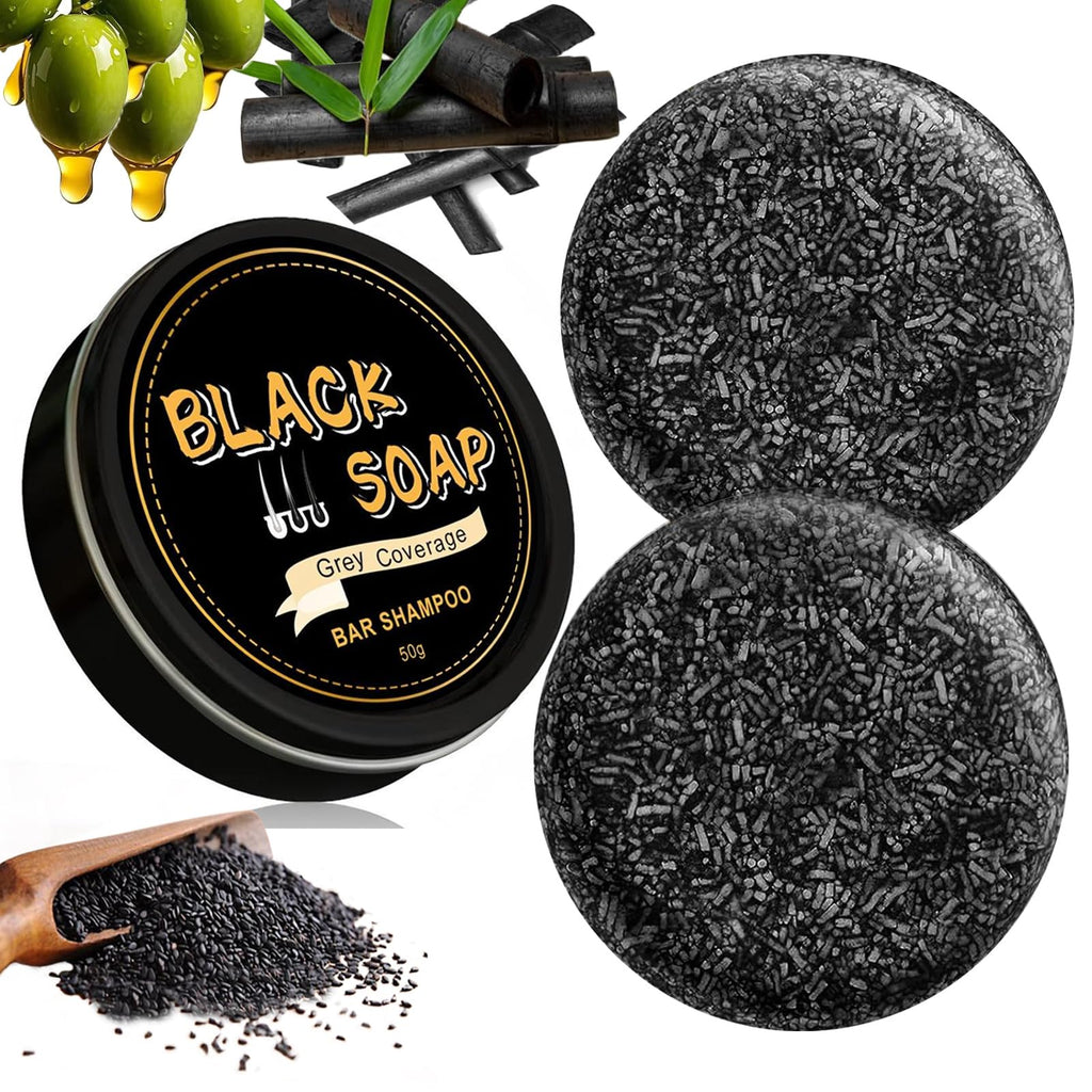 pewatul Gray Hair Reverse Bar – Natural Darkening Shampoo for Hair & Beard (2 Pack)