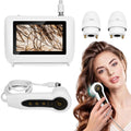 Pewoaoa Skin Hair Analyzer – 5 Inch Digital, 50x/200x Lenses, Portable HD LCD Display