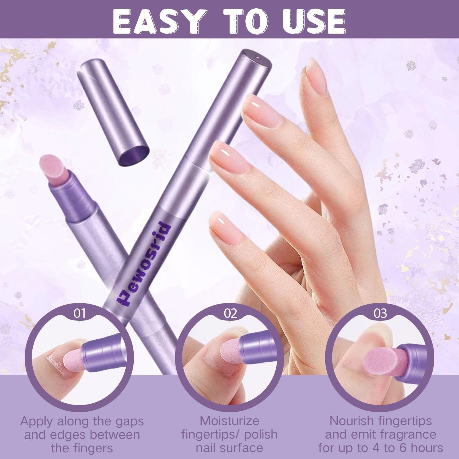 Pewosrid Cuticle Oil Pusher Pen - 4-in-1 Ceramic Cuticle Care