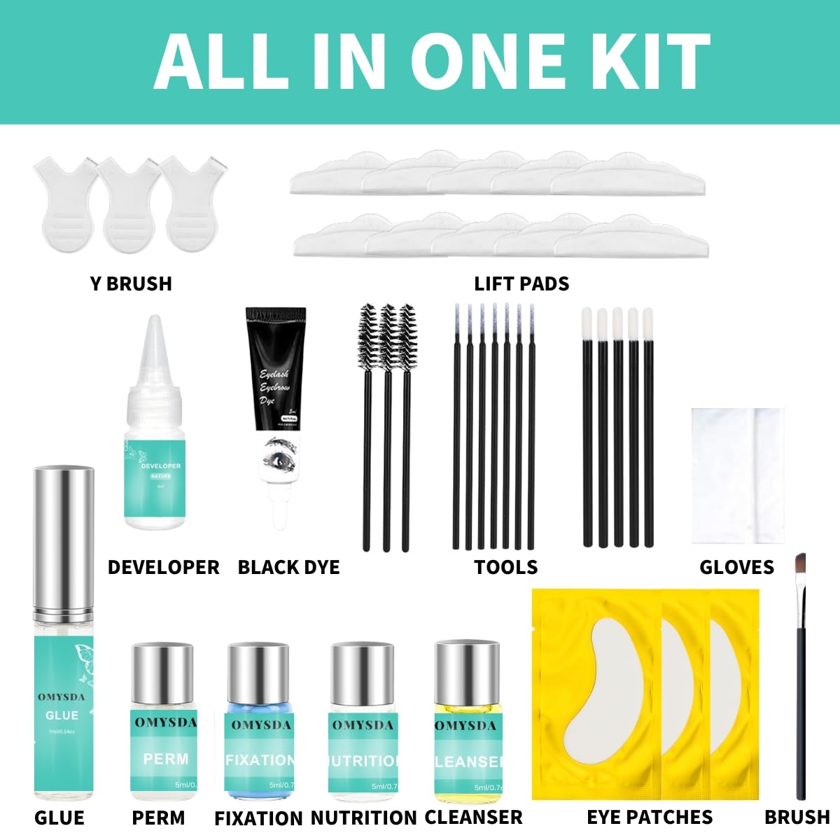 Phaedra Lash Lift & Brow Lamination Kit — 4-in-1, 6–8 Weeks, DIY or Professional Use