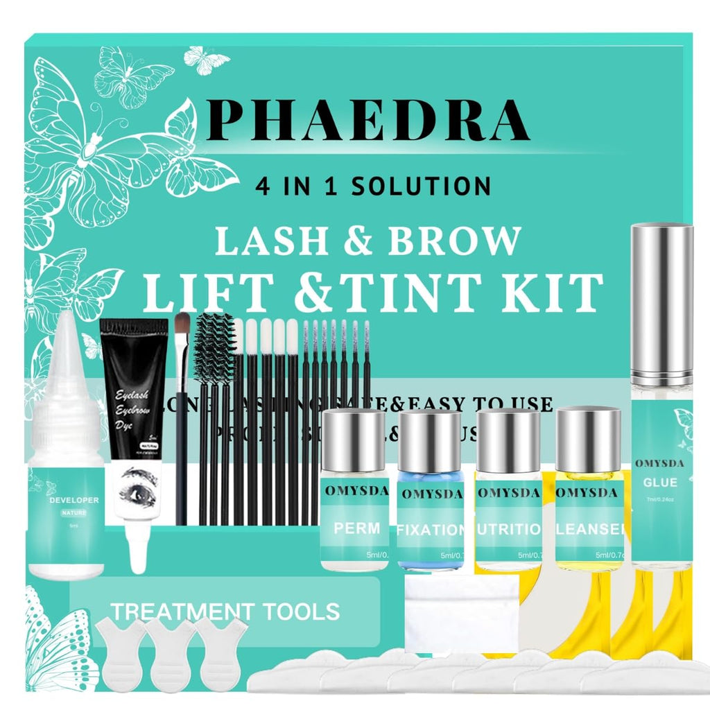 Phaedra Lash Lift & Brow Lamination Kit — 4-in-1, 6–8 Weeks, DIY or Professional Use