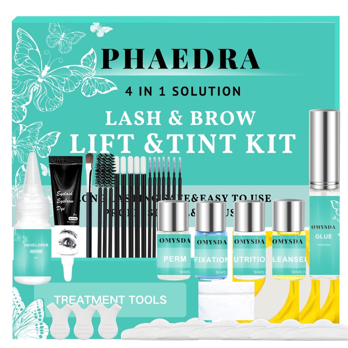 Phaedra Lash Lift & Brow Lamination Kit — 4-in-1, 6–8 Weeks, DIY or Professional Use
