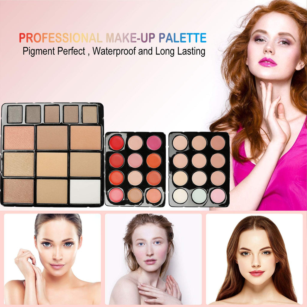 PhantomSky Professional 132 Colors All-in-One Makeup Palette | Eyeshadow, Concealer, Brow, Lip Gloss & Powder
