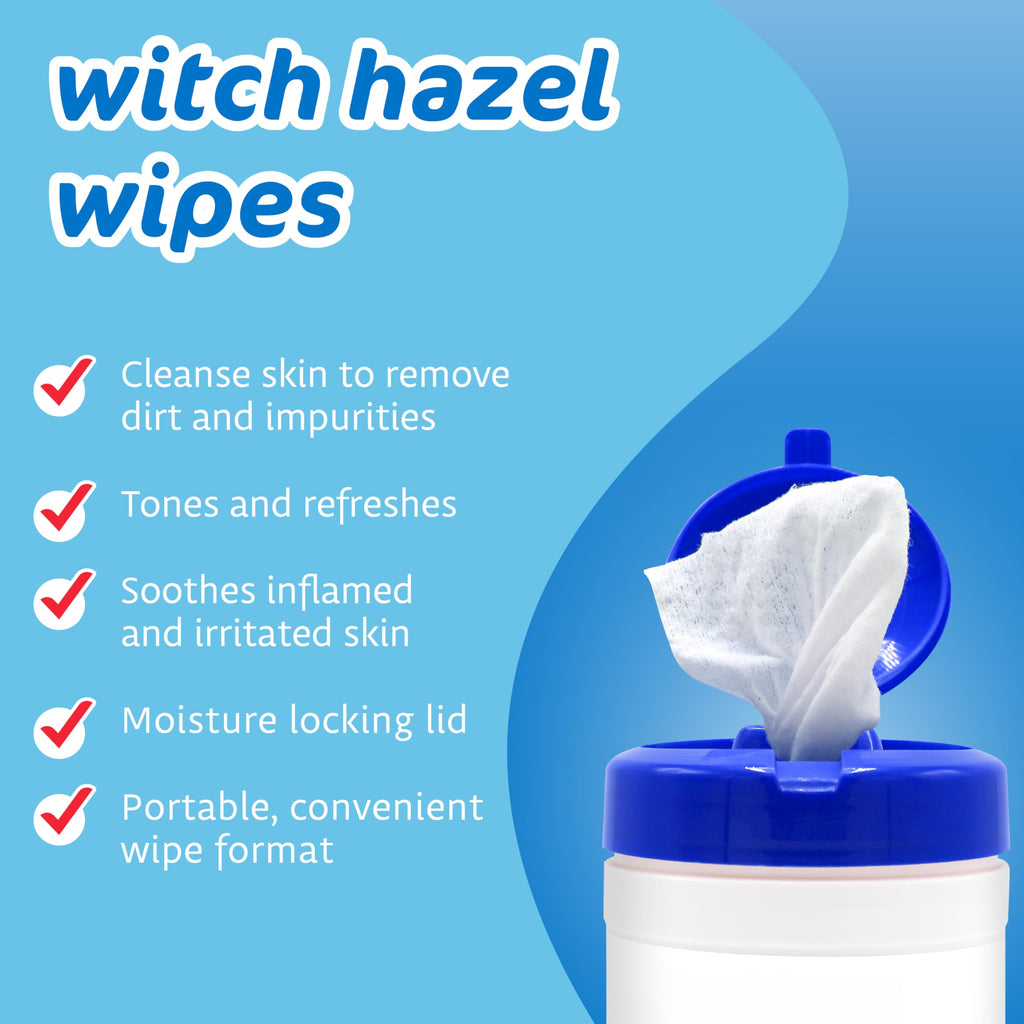 The Pharma-C Company Witch Hazel Wipes – Daily Toner & Astringent Cleansing Cloths (6 Canisters)