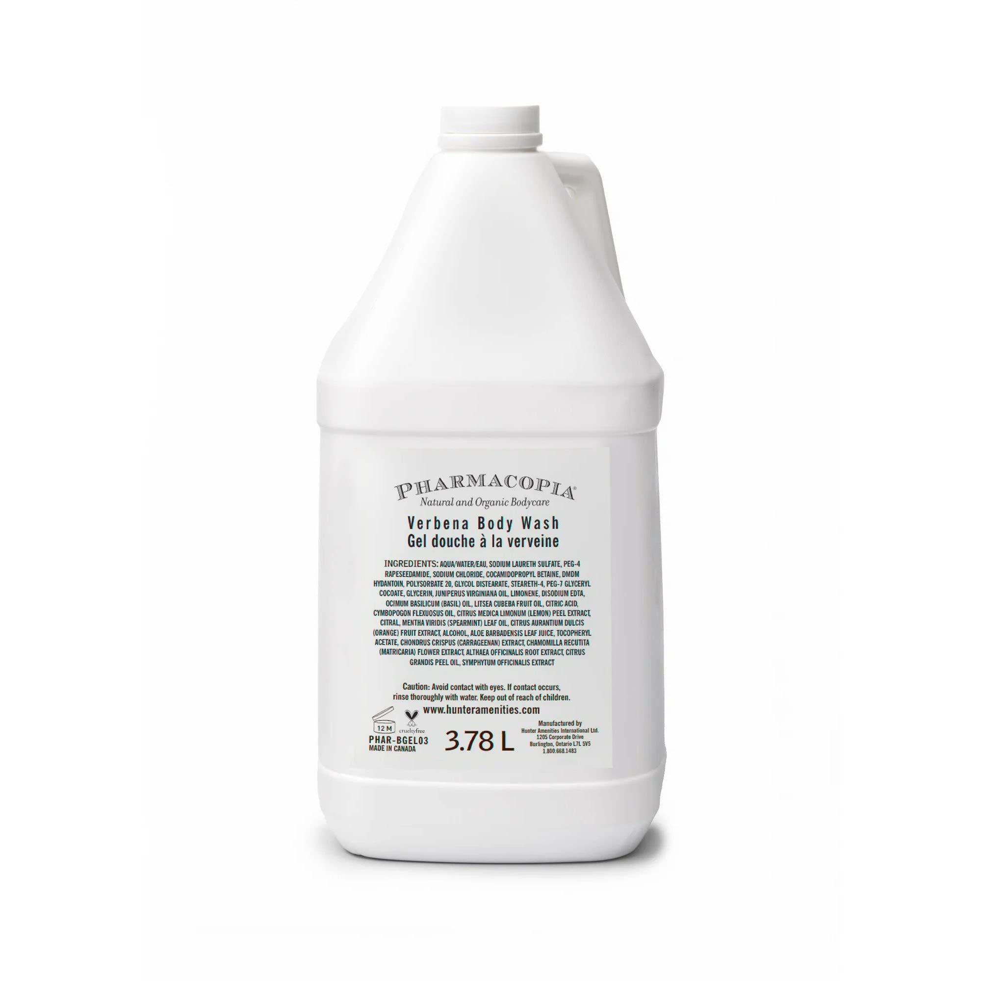 Pharmacopia Hotel Verbena Body Wash – Moisturizing Vegan Shower Gel (128 oz)