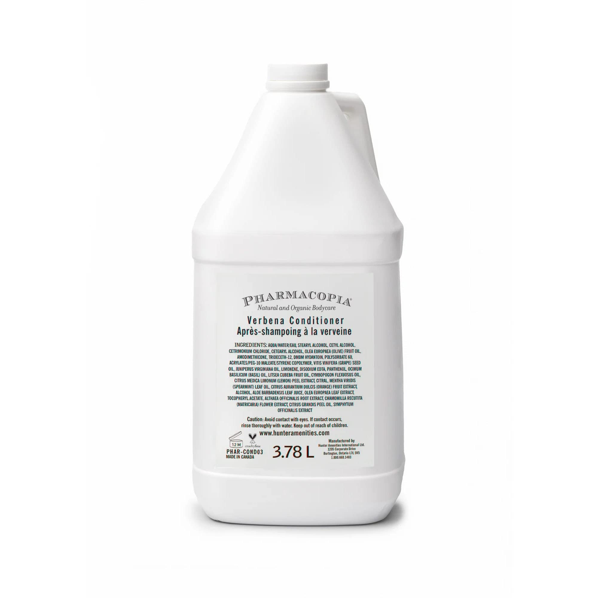 Pharmacopia Hotel Verbena Conditioner – Aromatherapy Hair Care with Natural & Organic Ingredients – Vegan, Cruelty-Free, 128 oz