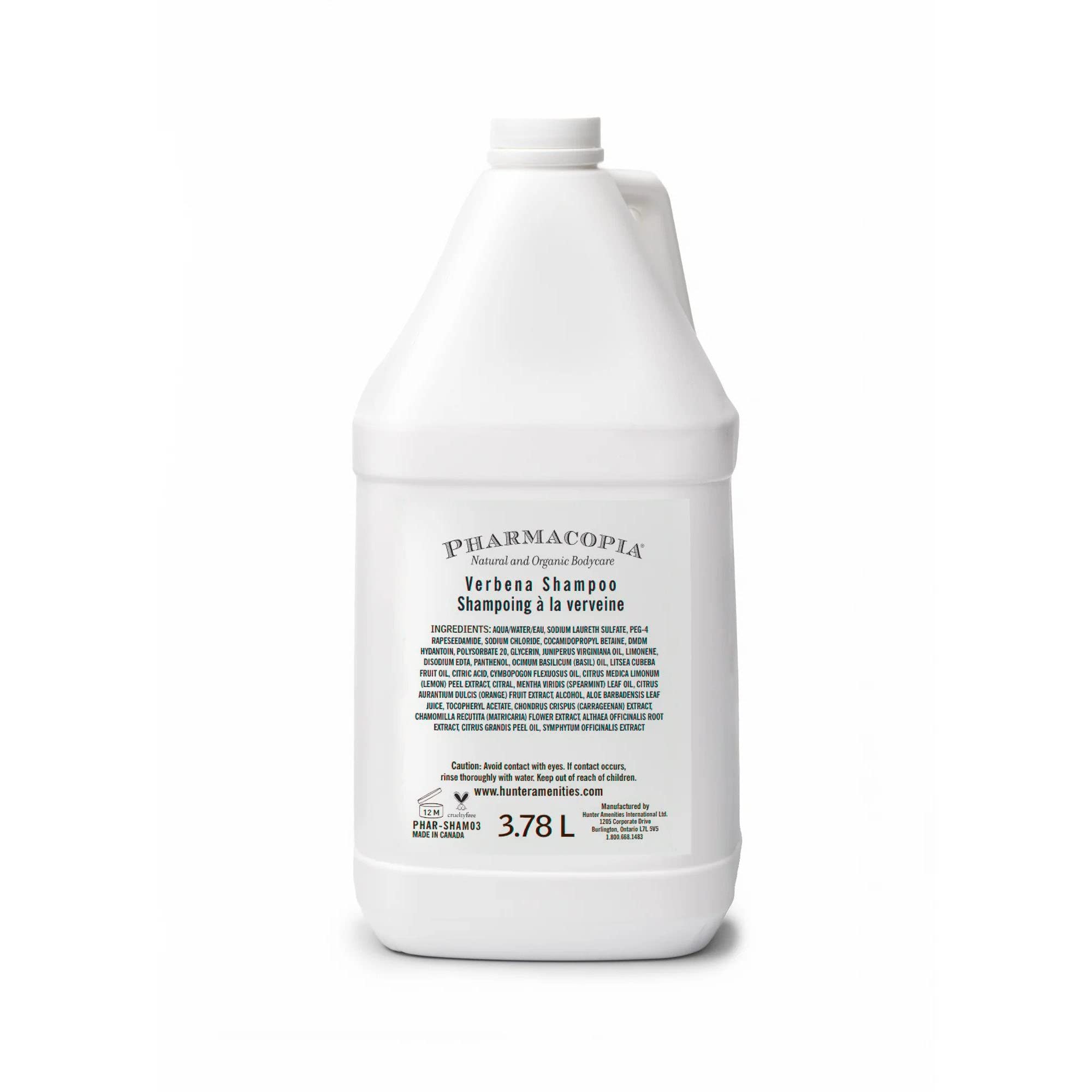 Pharmacopia Hotel Verbena Shampoo – Aromatherapy, Natural & Organic, Vegan & Cruelty-Free, 128 oz