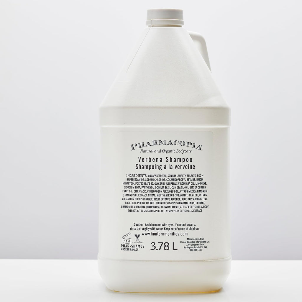 Pharmacopia Hotel Verbena Shampoo – Aromatherapy, Natural & Organic, Vegan & Cruelty-Free, 128 oz