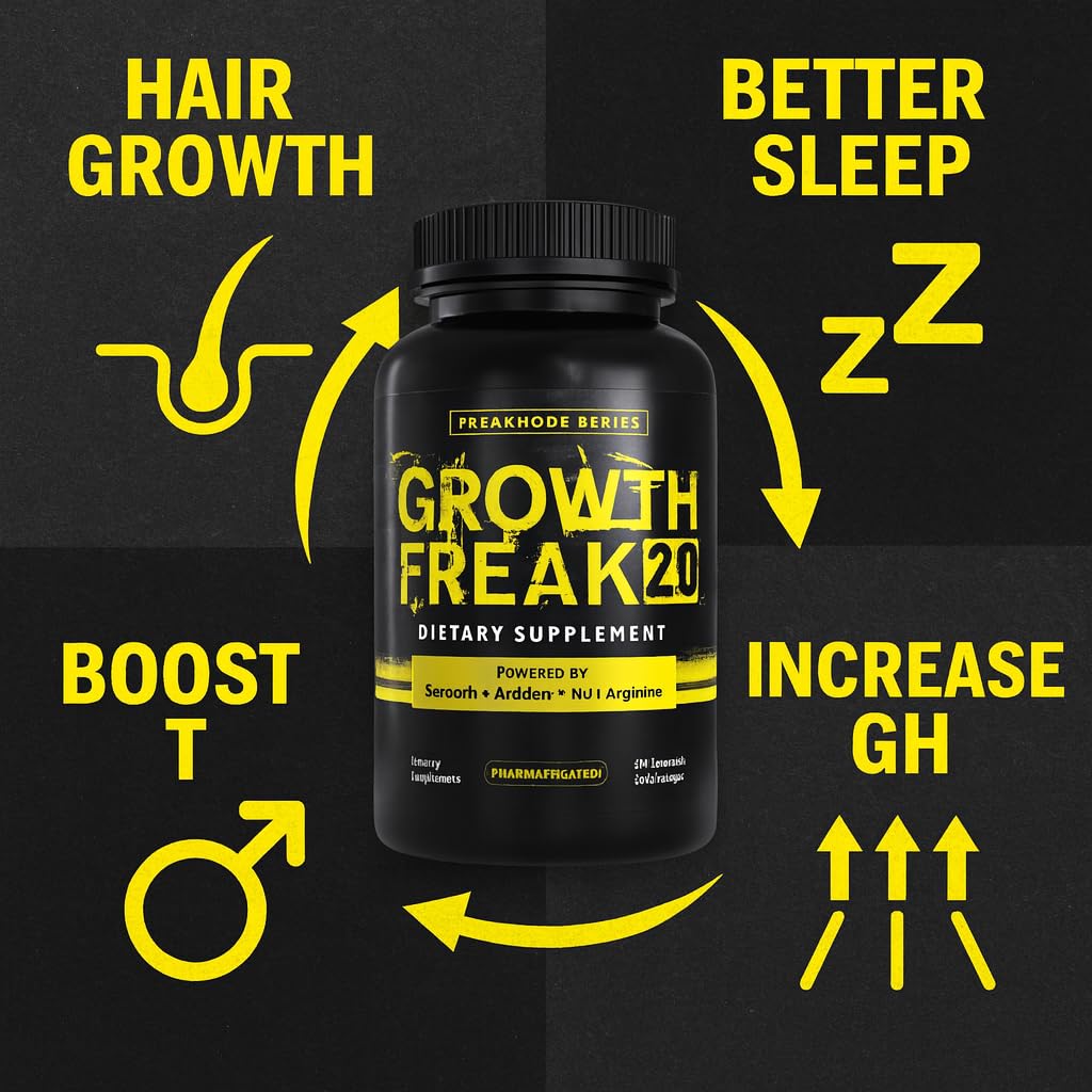 PharmaFreak Growth Freak 2.0 – Men's Daily PCT: Vitality, Strength & Hair