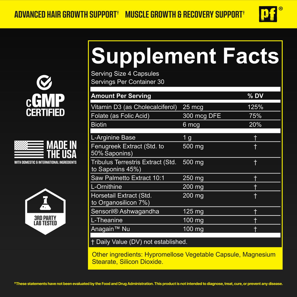 PharmaFreak Growth Freak 2.0 – Men's Daily PCT: Vitality, Strength & Hair