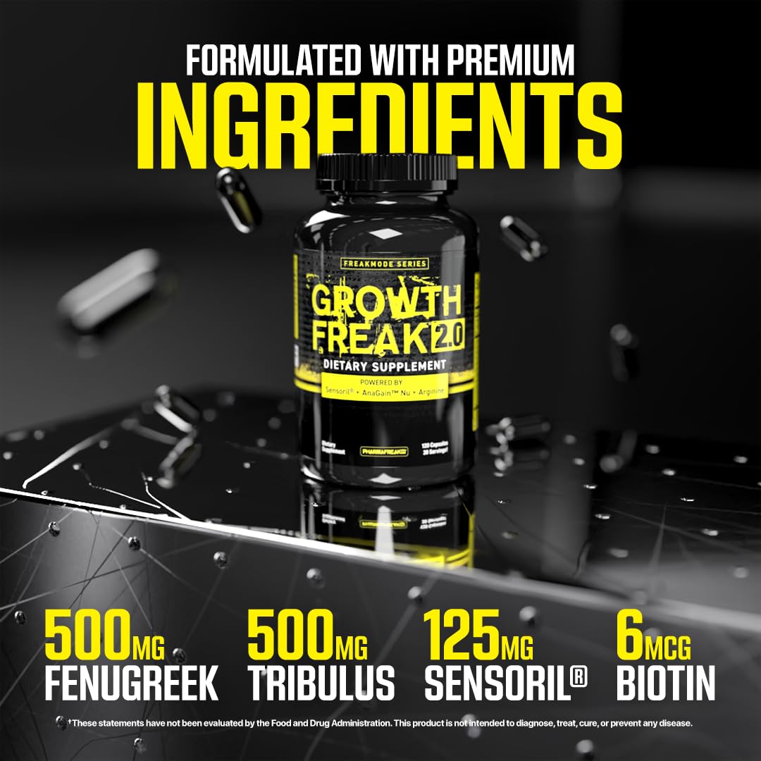 PharmaFreak Growth Freak 2.0 – Men's Daily PCT: Vitality, Strength & Hair