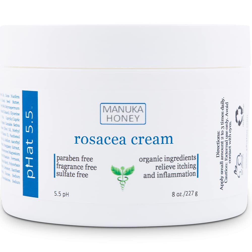 pHat 5.5 Facial Moisturizer for Dry & Sensitive Skin – Hydrating Cream, Redness Relief (8 oz)