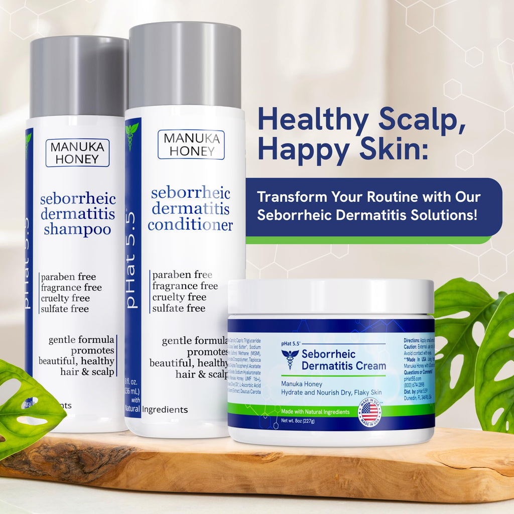 pHat 5.5 Seborrheic Dermatitis Moisturizing Cream & Face Lotion for Women – Hydrating Anti-Itch (8oz)