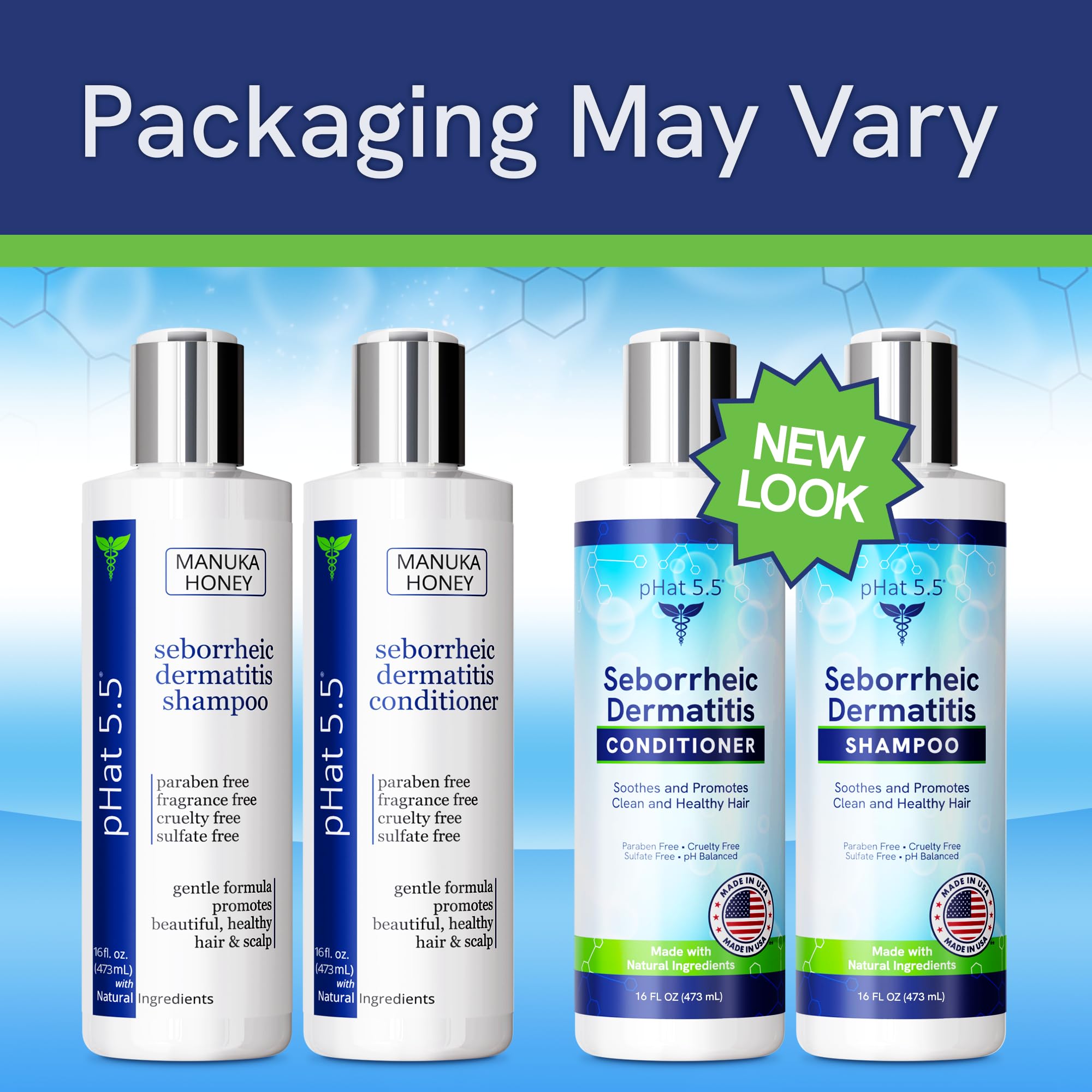 pHat 5.5 Sulfate-Free Fragrance-Free Shampoo & Conditioner for Sensitive Scalp
