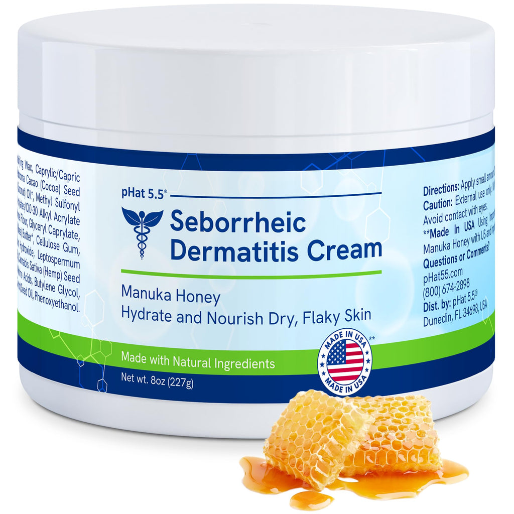 pHat 5.5 Seborrheic Dermatitis Moisturizing Cream & Face Lotion for Women – Hydrating Anti-Itch (8oz)