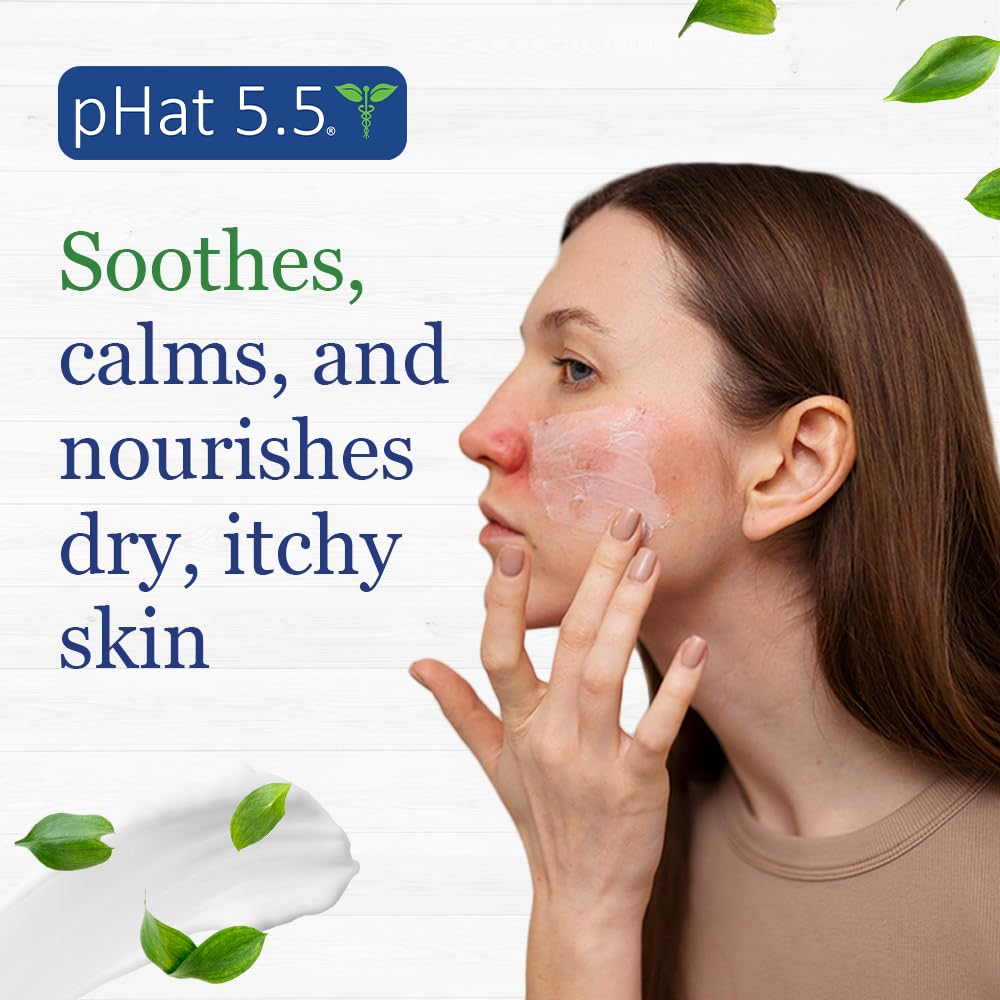 pHat 5.5 Facial Moisturizer for Dry & Sensitive Skin – Hydrating Cream, Redness Relief (8 oz)