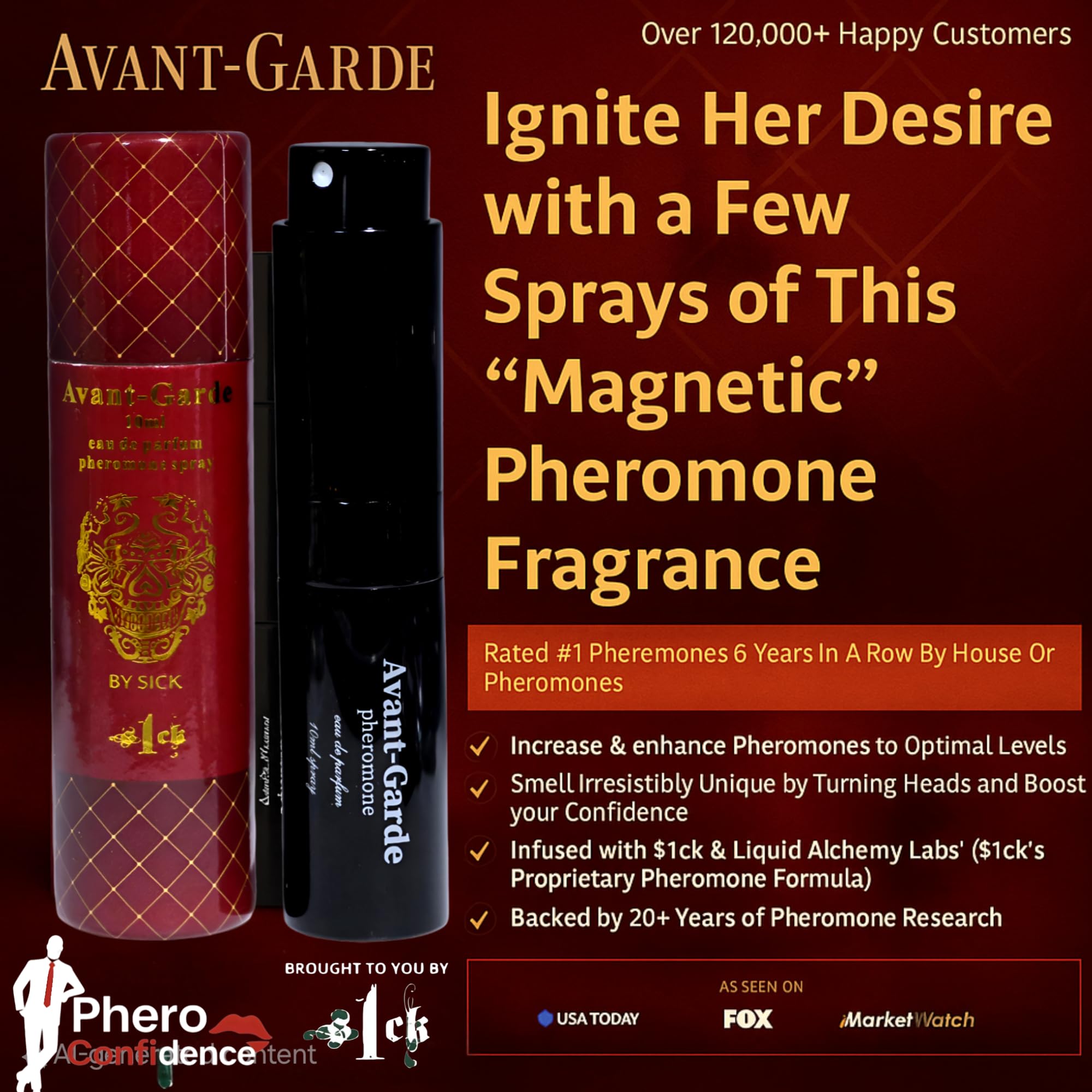 PHERO CONFIDENCE Avant-Grade Pheromone Cologne for Men – USA-Made, Long-Lasting Scent