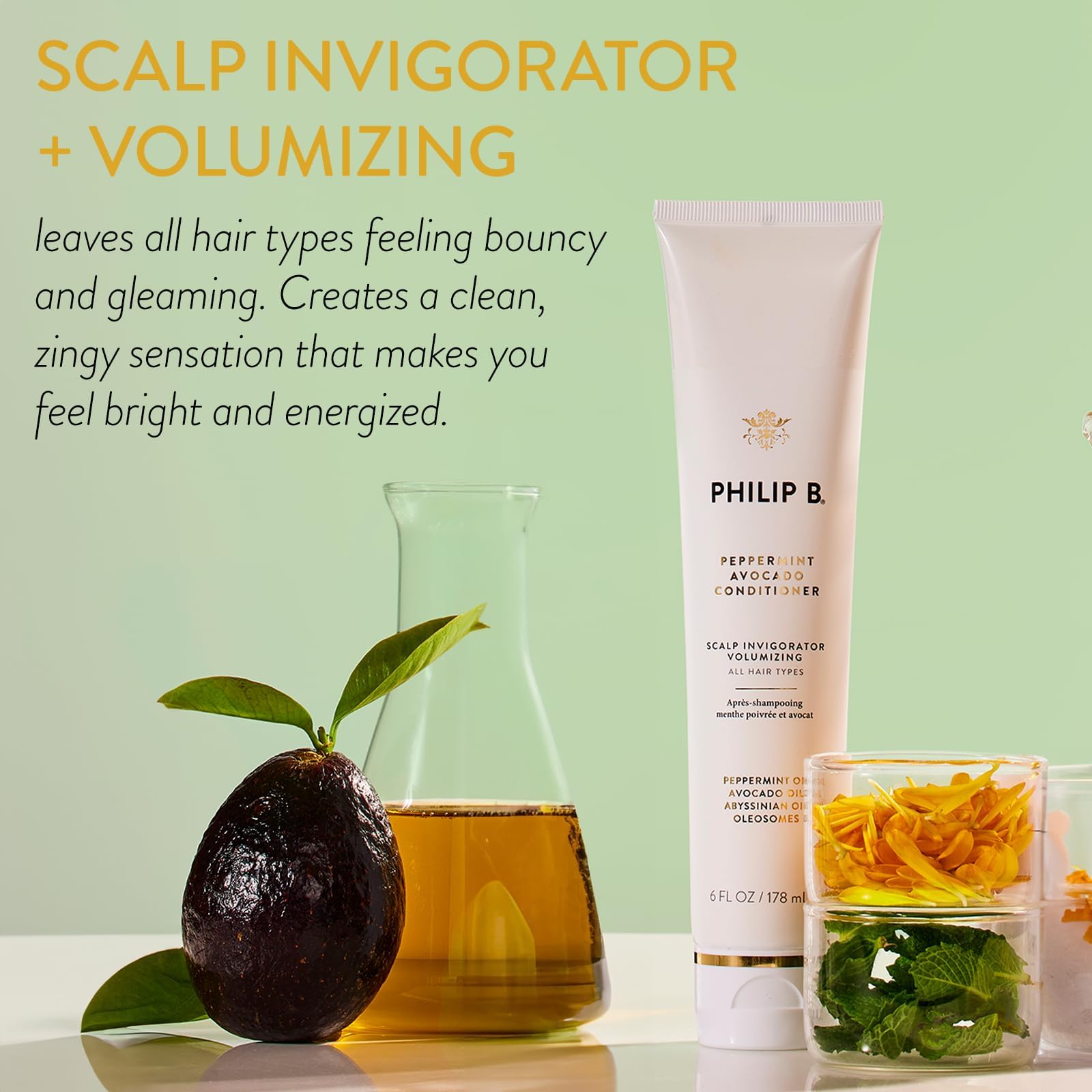 PHILIP B Peppermint Avocado Shampoo & Conditioner Set – Volumizing & Clarifying