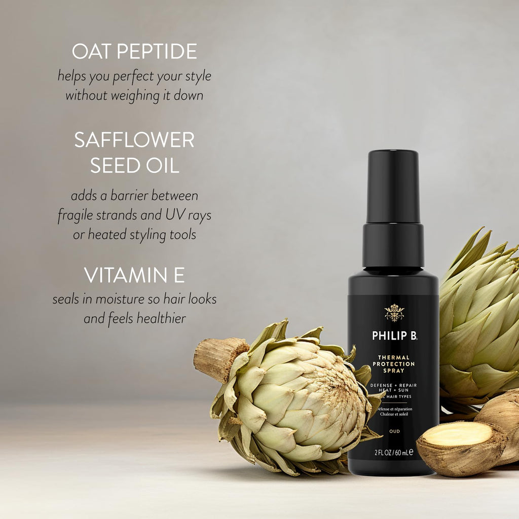 PHILIP B Thermal Protection Spray 2 oz | Pre-Styling Primer for Shine & Heat Defense