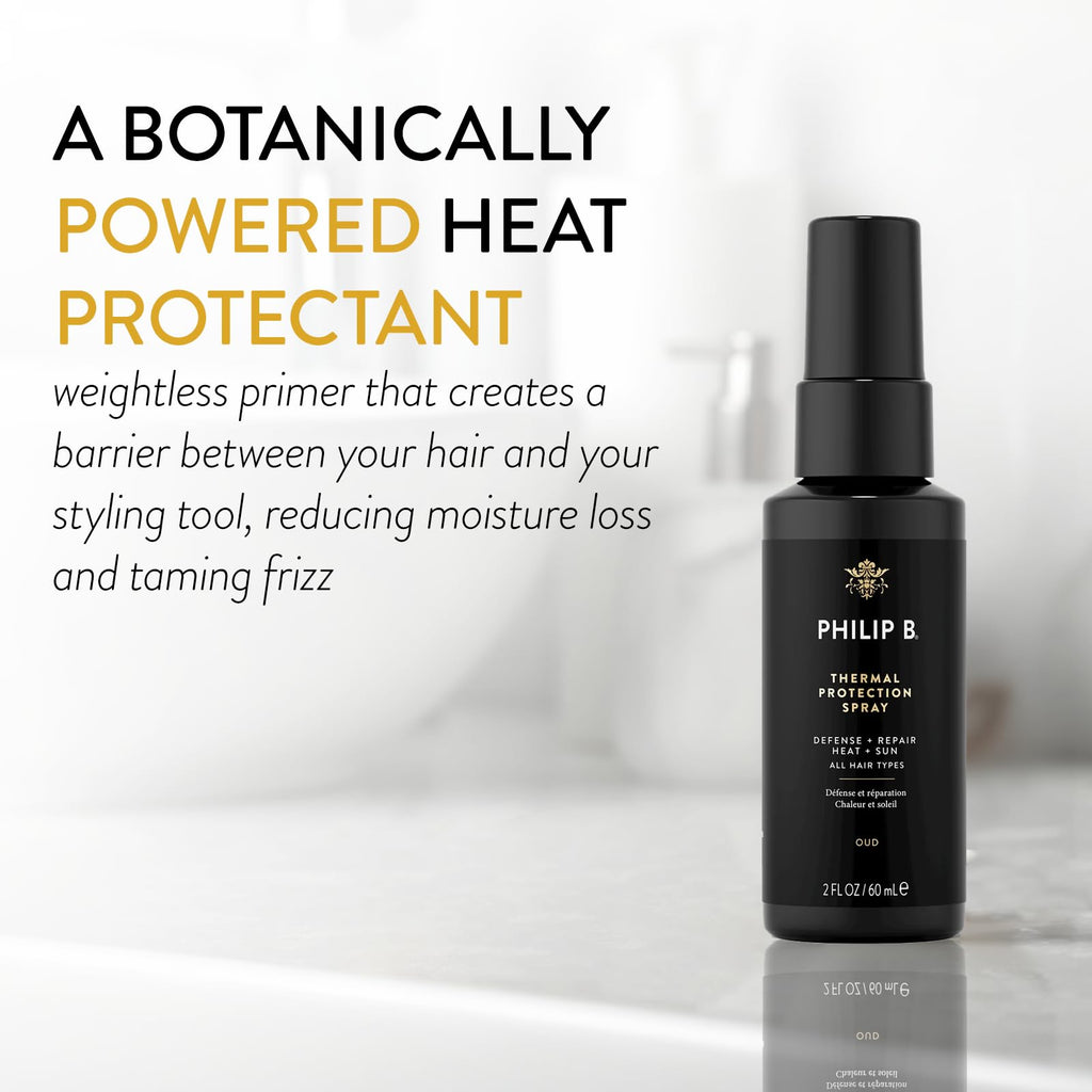 PHILIP B Thermal Protection Spray 2 oz | Pre-Styling Primer for Shine & Heat Defense