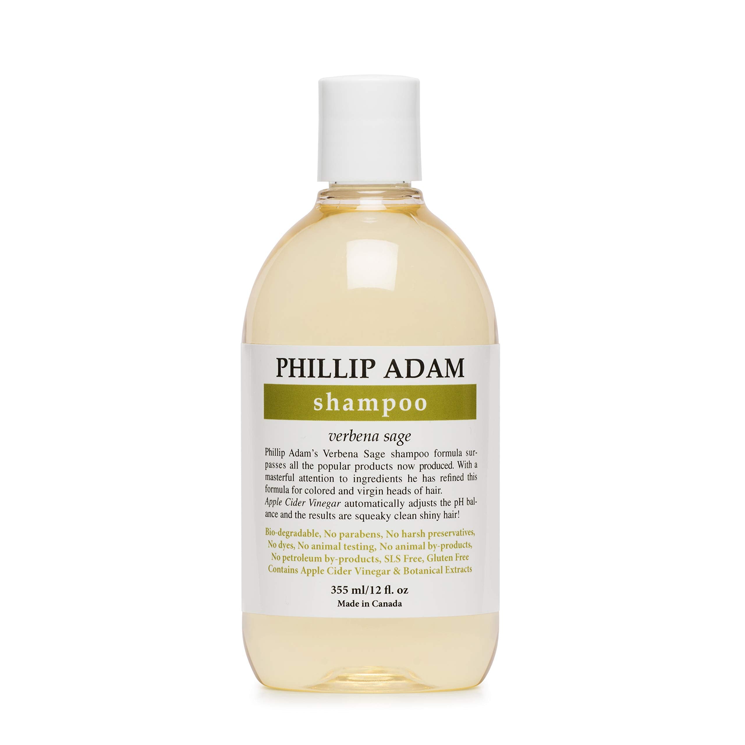 Phillip Adam Verbena Sage Shampoo – Sulfate Free, Paraben Free, All Hair Types, 12 Fl Oz