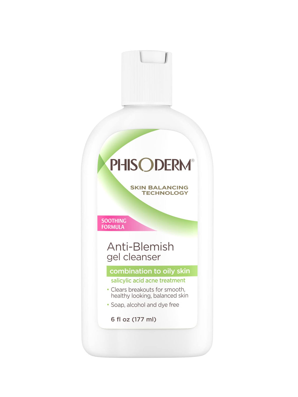 Phisoderm Anti-Blemish Gel Cleanser – 6 fl oz, For Oily, Combination & Acne-Prone Skin, Pack of 4