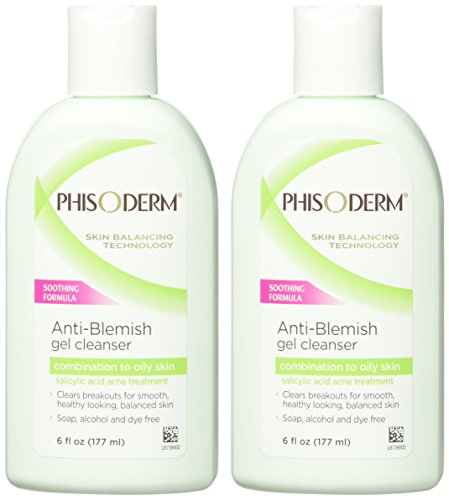 Phisoderm Anti-Blemish Gel Cleanser 6 oz (Pack of 2) | Acne-Prone Skin