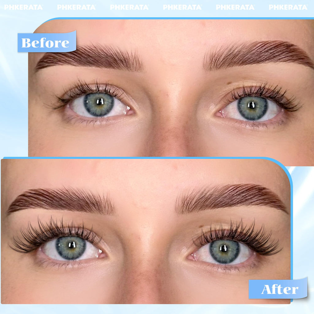 PHKERATA Wispy Lash Extension Kit – 120 Natural Cluster Lashes (9-12mm) with Glue & Tweezers