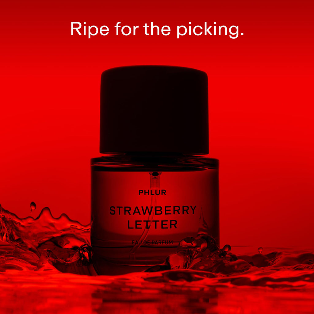 PHLUR Strawberry Letter Eau de Parfum – 50mL, Strawberry Gourmand, Master Perfumer Crafted