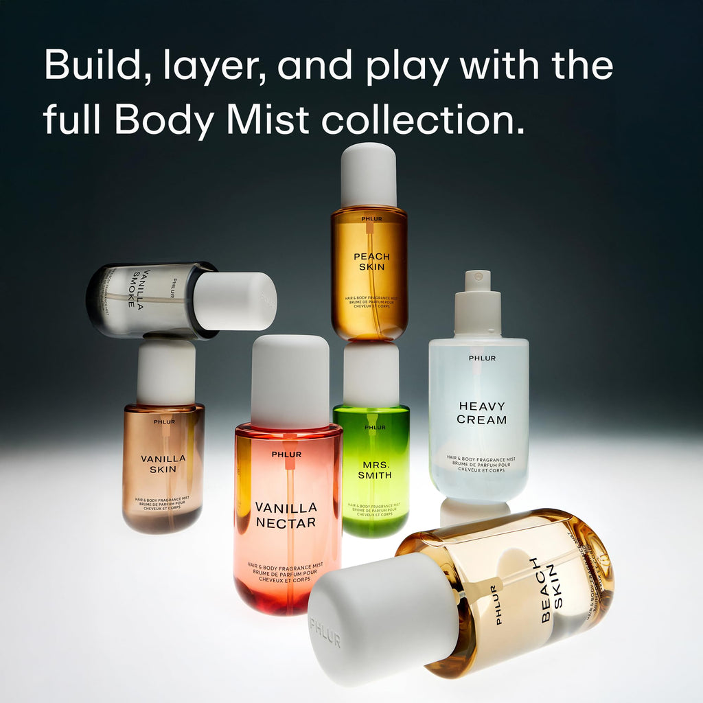 PHLUR Sweet Skin Trio — 3pc Travel Size Body Mists (Vanilla Skin, Heavy Cream, Caramel Skin)