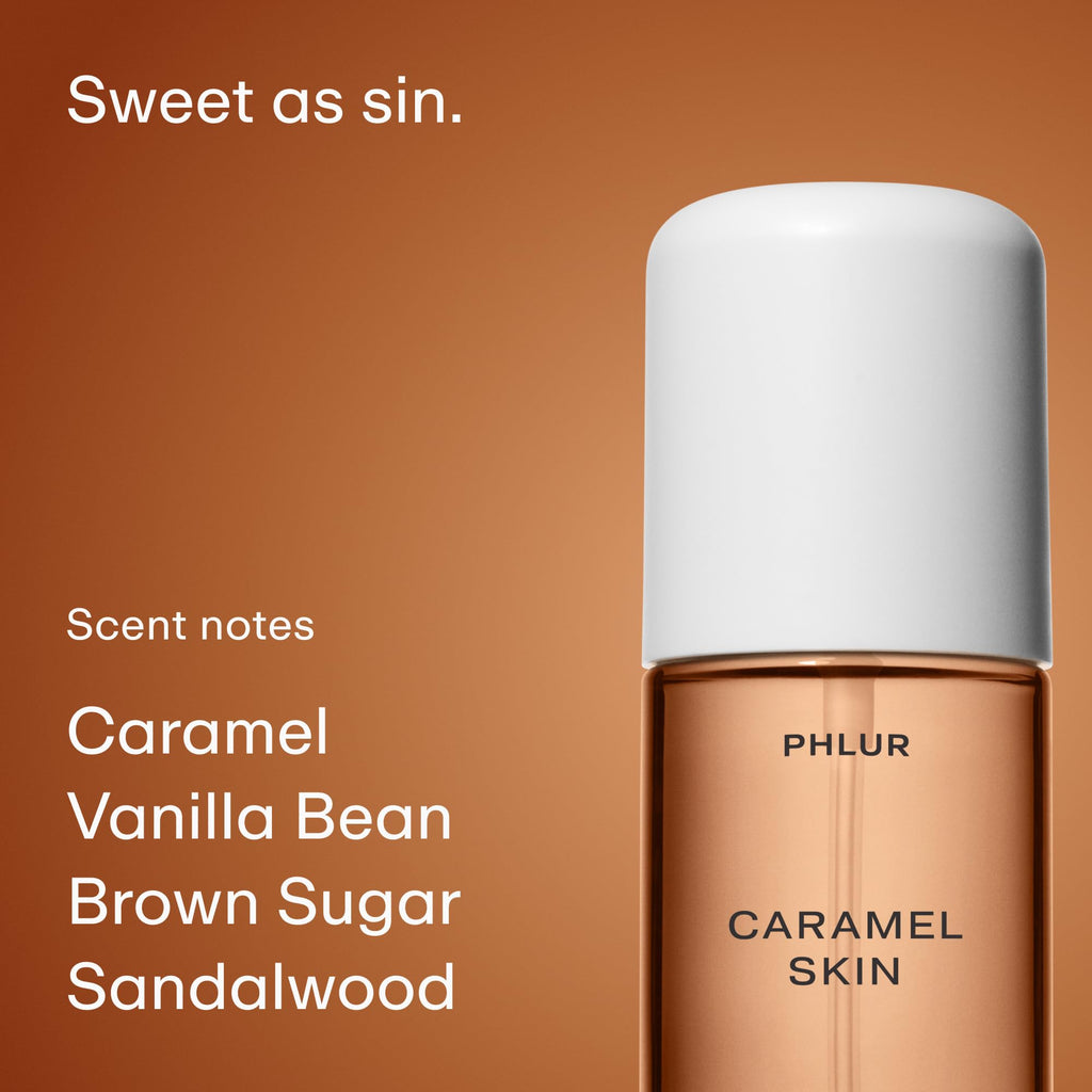 PHLUR Sweet Skin Trio — 3pc Travel Size Body Mists (Vanilla Skin, Heavy Cream, Caramel Skin)