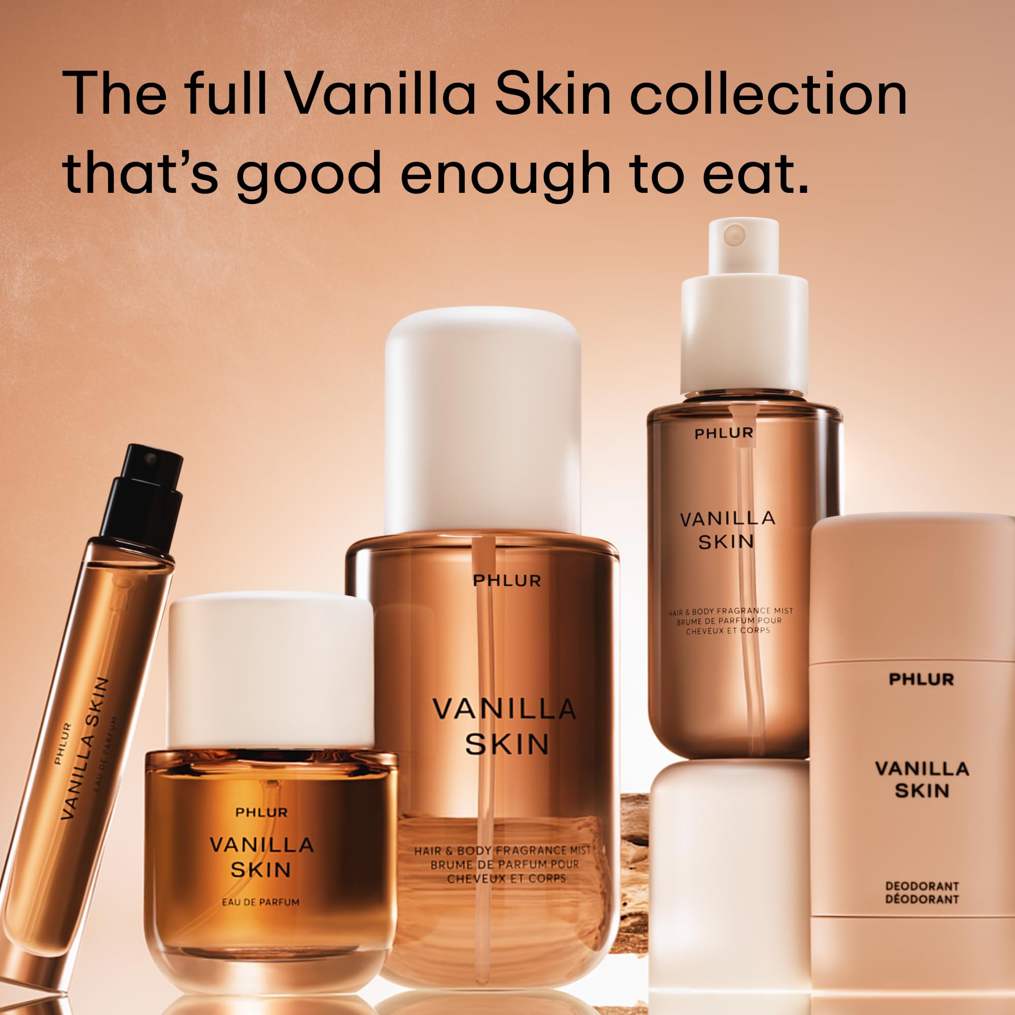 PHLUR Vanilla Skin Eau de Parfum – 50mL | Vanilla, Pink Pepper, Cashmere Wood & Sandalwood