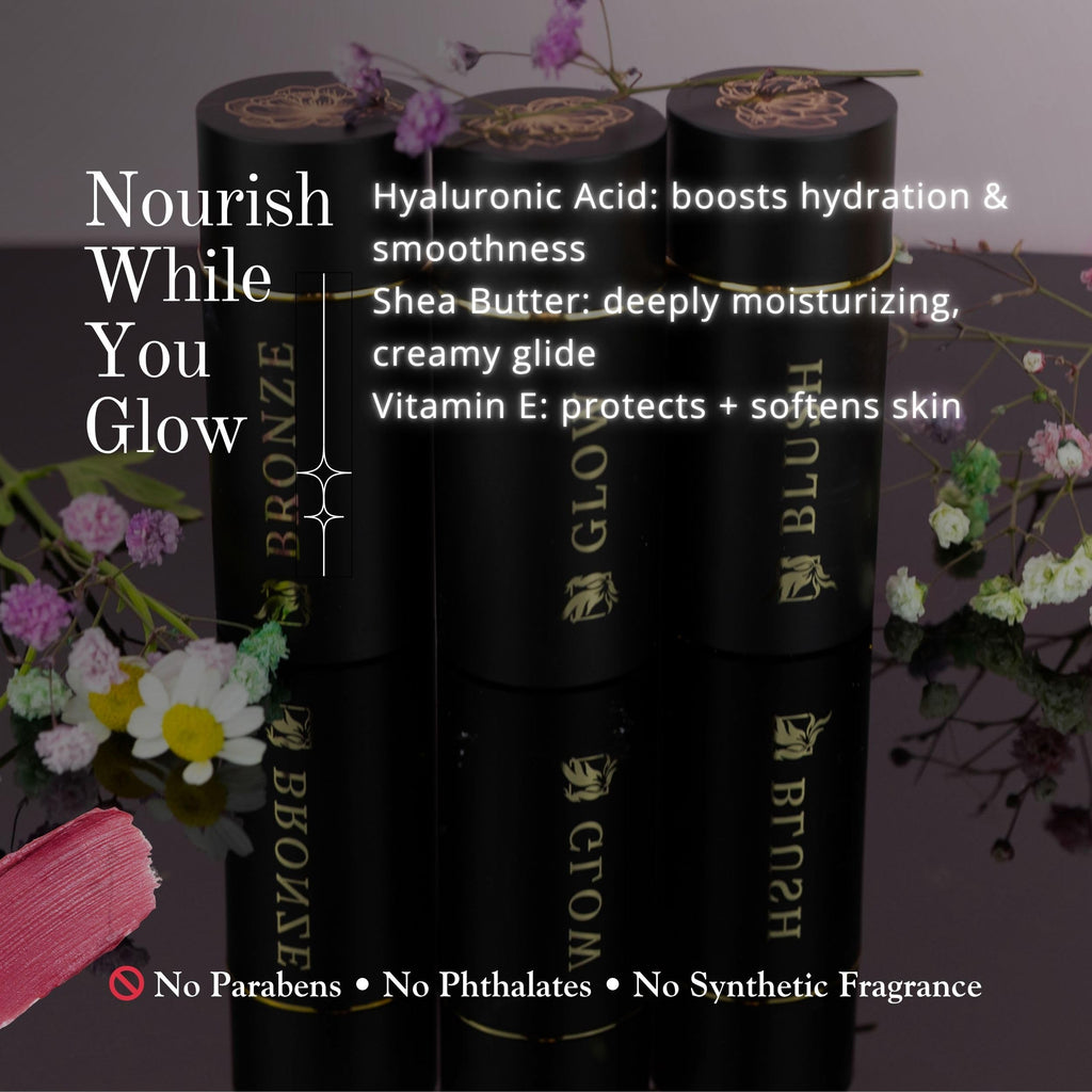 Phoenix Beauty Cream Contour Stick Set – Enchanted Gift Trio (Blush, Bronzer & Highlighter) | Hydrating, Buildable, High-Pigment Makeup