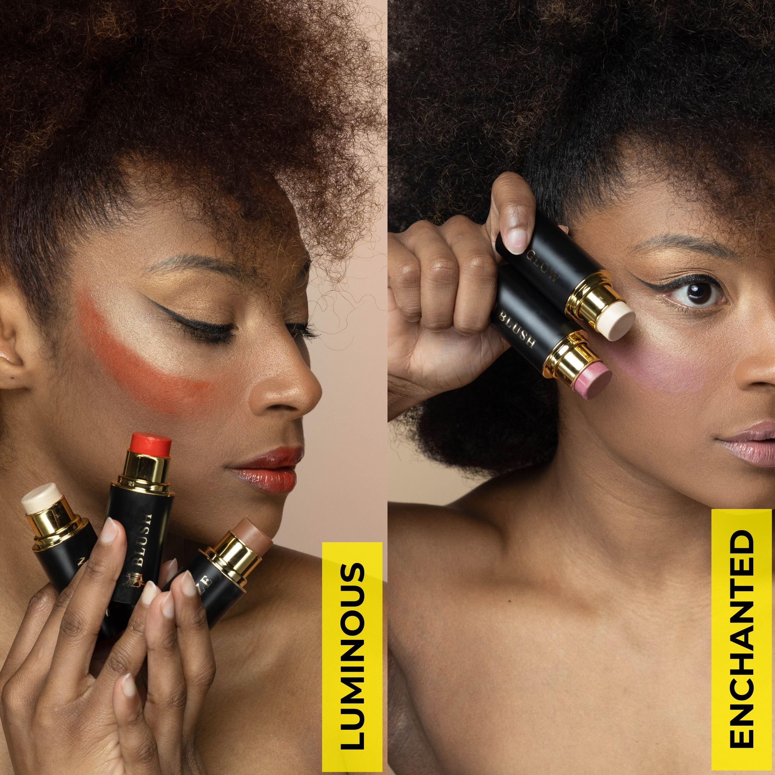 Phoenix Beauty Cream Contour Stick Set – Enchanted Gift Trio (Blush, Bronzer & Highlighter) | Hydrating, Buildable, High-Pigment Makeup