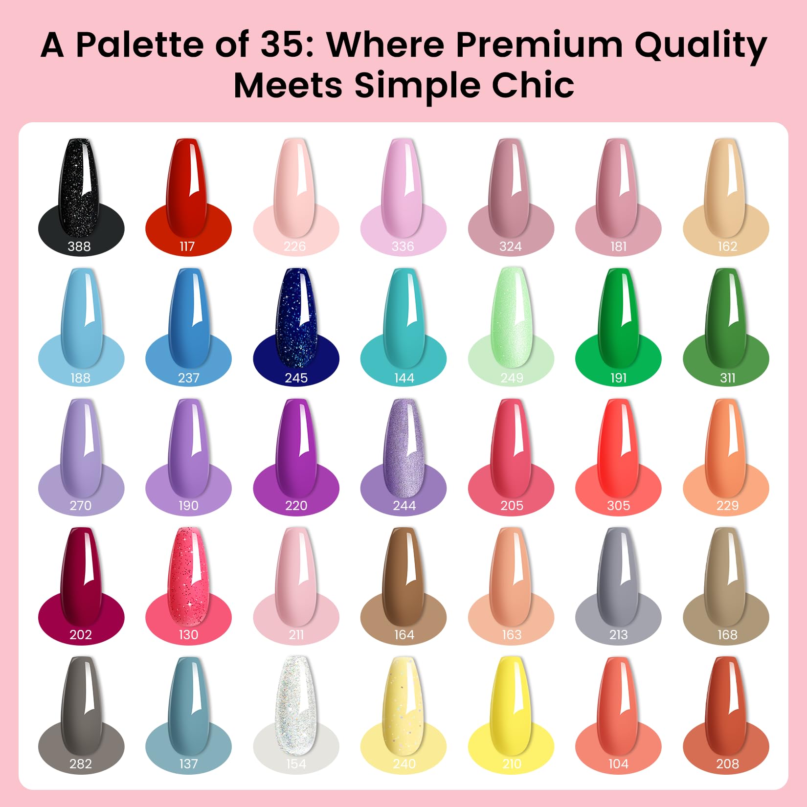 Phoenixy 53-Pcs Gel Nail Kit with UV Lamp & Drill – 35 Colors for At-Home Manicure