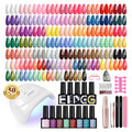 PHOENXY 63-Pcs Gel Nail Polish Kit with UV Light & Drill — 45 Colors Manicure Starter Set