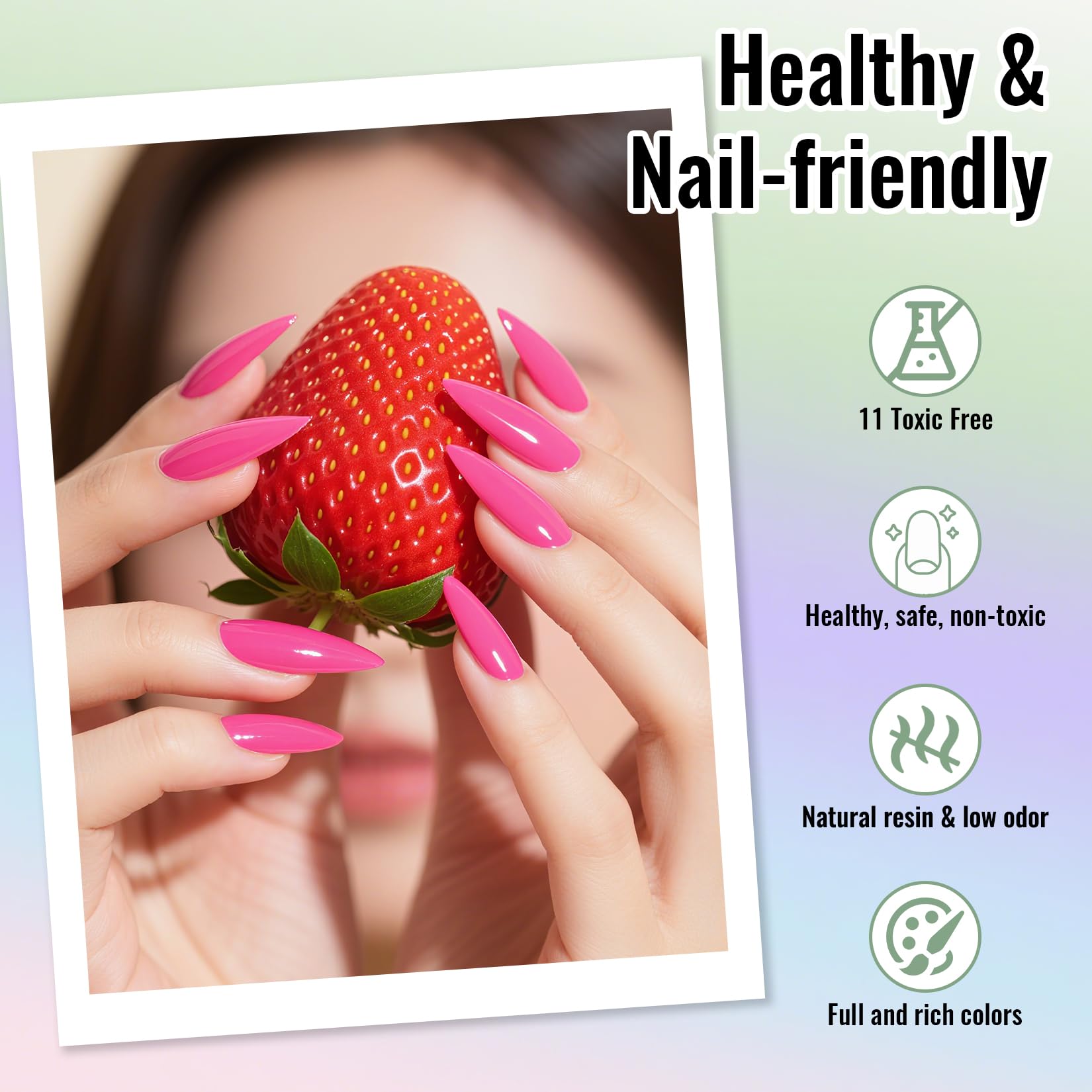 Phoenixy Gel Nail Polish Kit with UV Light — 64 Pcs, 45 Colors, All Seasons