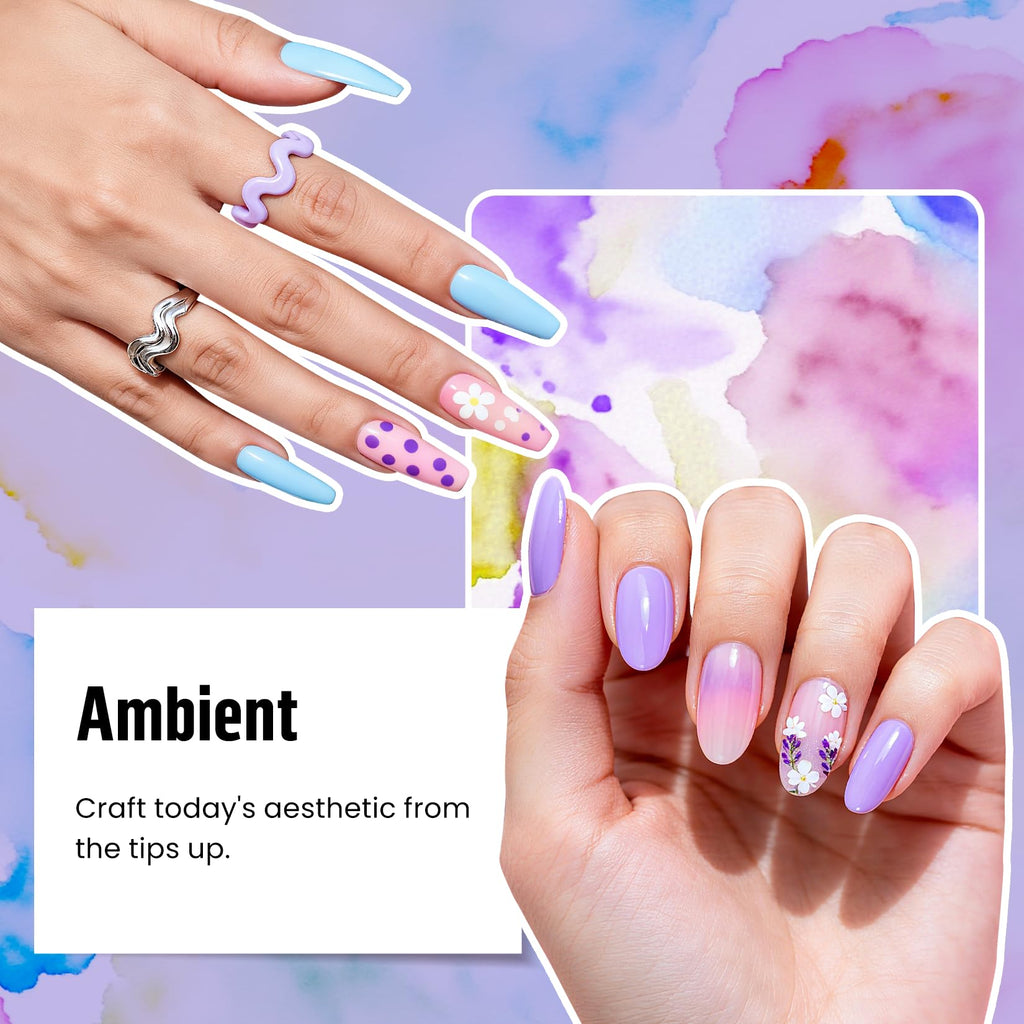 Phoenixy 65Pcs Gel Nail Kit with UV LED Lamp – 50 Colors, Base & Top Coat, Beginner Friendly