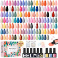 Phoenixy 44 Pcs Gel Nail Polish Set: 36 Colors + Base Coat & 4 Top Coats for All Seasons