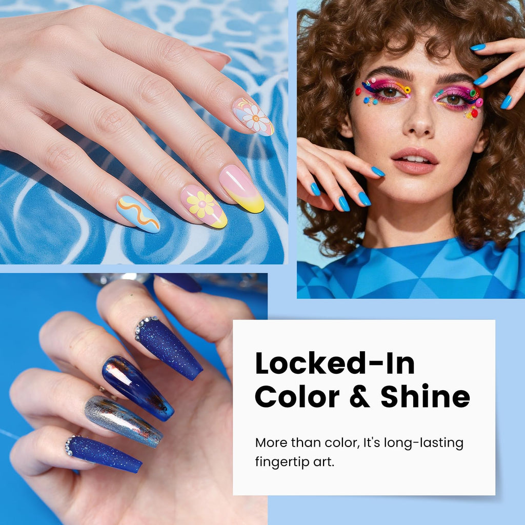 Phoenixy Gel Nail Polish Kit with UV Light – 55 Colors for DIY Manicures