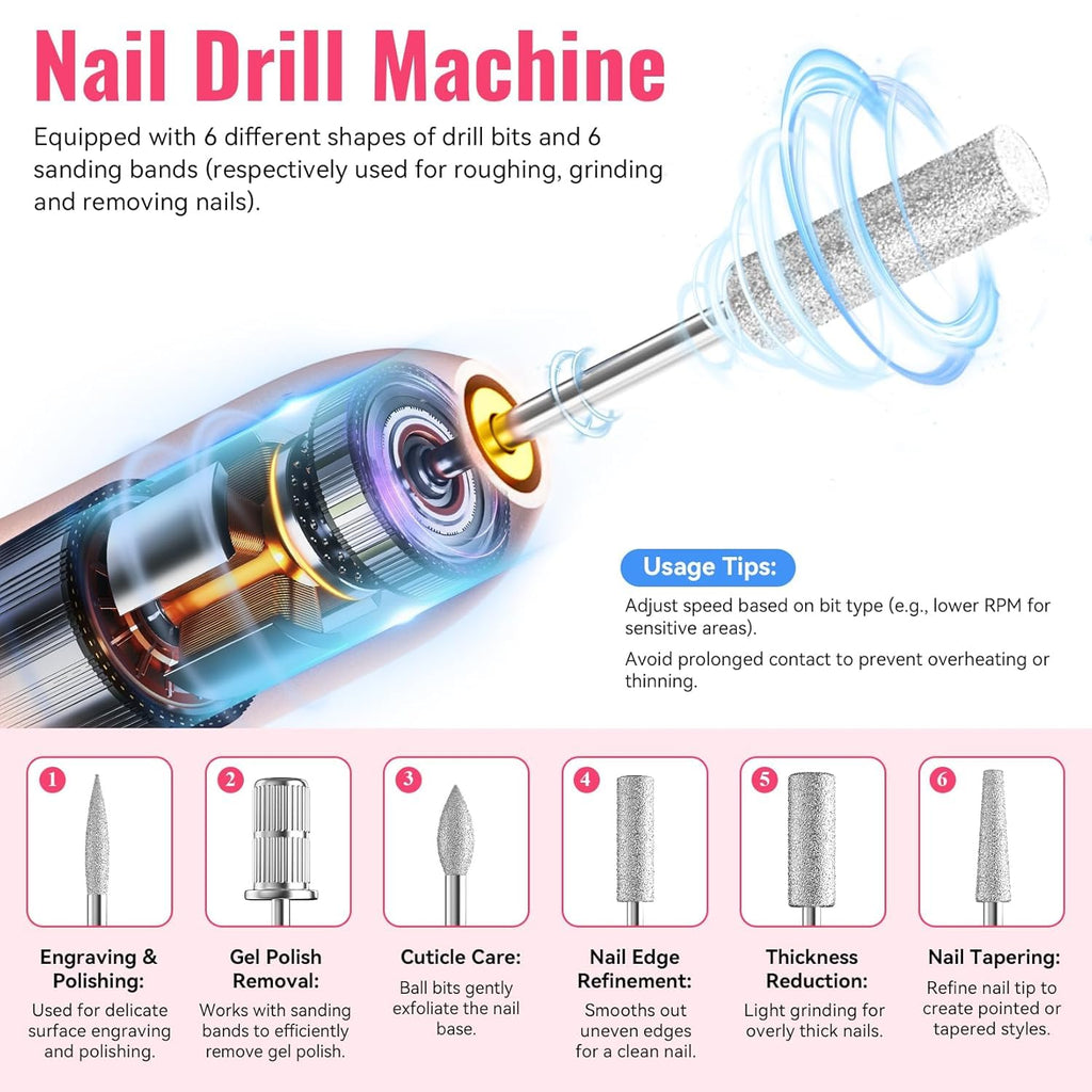 Phoenixy 53-Pcs Gel Nail Kit with UV Lamp & Drill – 35 Colors for At-Home Manicure