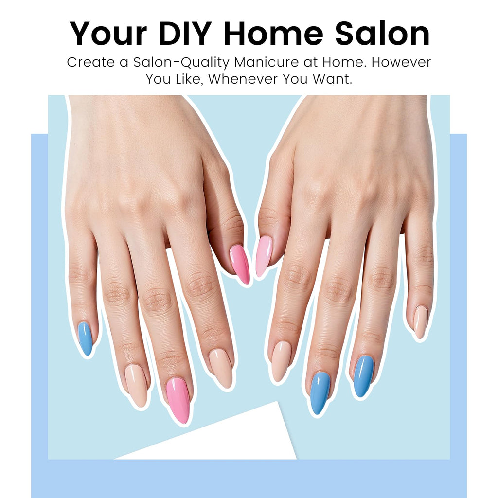Phoenixy Gel Nail Polish Kit with UV Light – 55 Colors for DIY Manicures