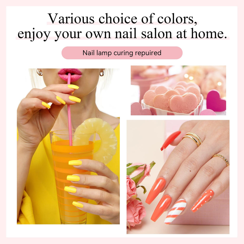 Phoenixy Gel Nail Polish Set – 25 Colors + Base & Top Coats, All-Season UV Gel