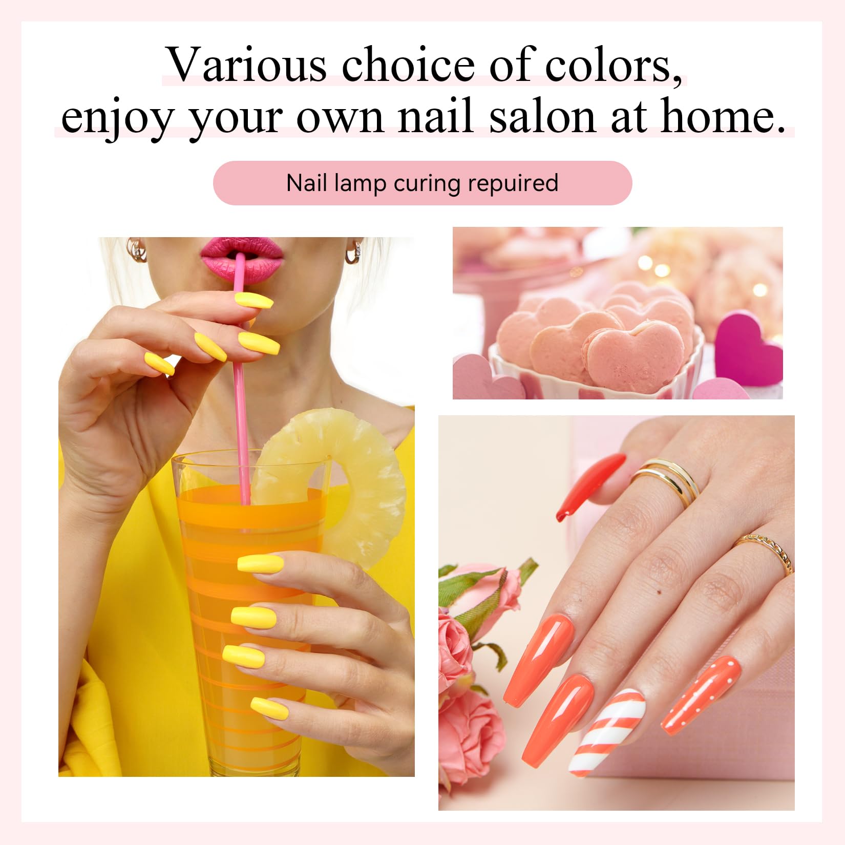 Phoenixy Gel Nail Polish Set – 25 Colors + Base & Top Coats, All-Season UV Gel