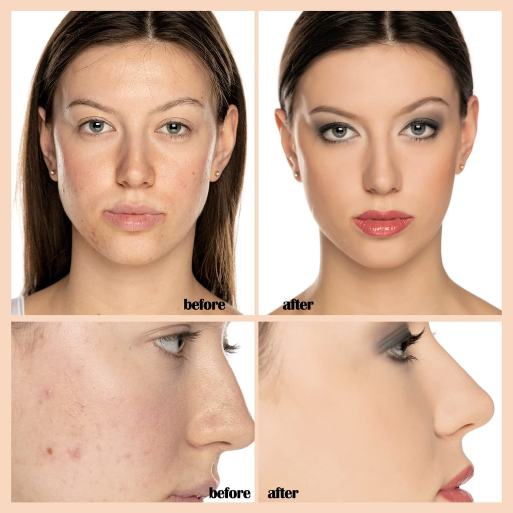 PHOERA Foundation Makeup – Soft Matte Oil-Control Foundation for Mature Skin, Porcelain 101 (2 pcs)