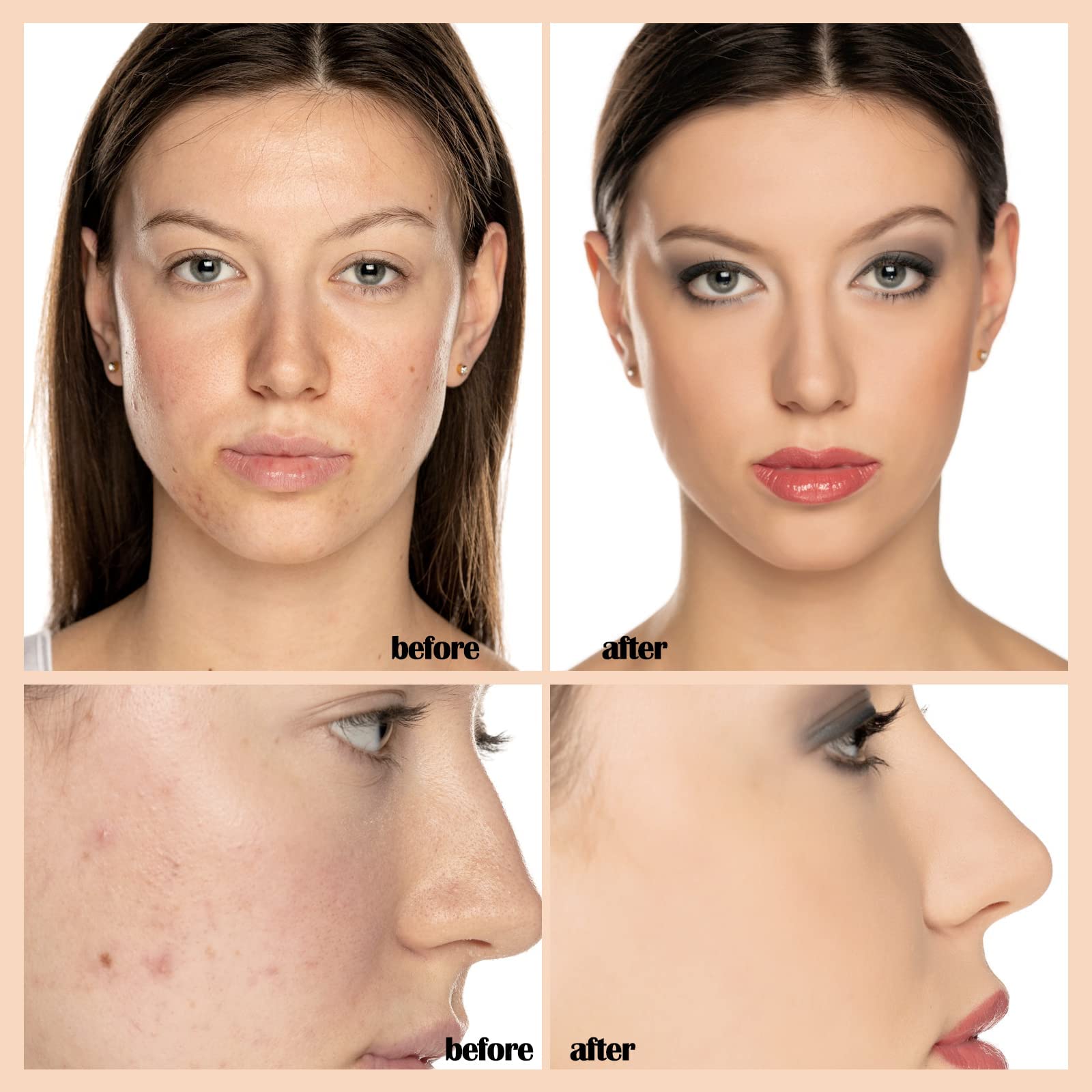 PHOERA Foundation Makeup – Soft Matte Oil-Control Foundation for Mature Skin, Porcelain 101 (2 pcs)
